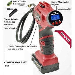 COMPRESSORE 18V 2Ah LITIO...